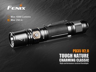 LED flashlight fenix pd35, 1000 lumens