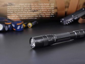 Fenix ​​FD20 focusing flashlight, 350 lumens