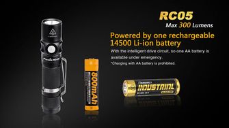 Fenix ​​RC05 charging flashlight, 300 lumens