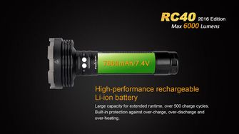 Fenix ​​RC40 charging flashlight, 6000 lumens