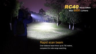 Fenix ​​RC40 charging flashlight, 6000 lumens