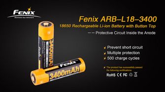 Fenix ​​18650 3400mAh Li-ion charging battery