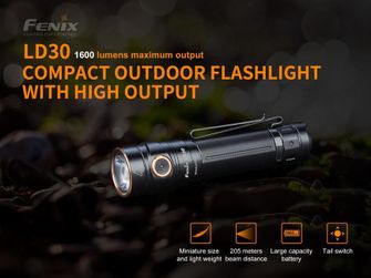 Fenix ​​flashlight LD30 + USB AKA 3500 mAh