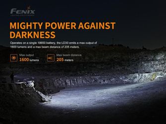 Fenix ​​flashlight LD30 + USB AKA 3500 mAh