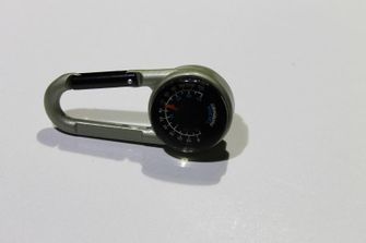 Carabiner with compass and temperature