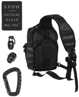 MIL-TEC Tactical Backpack Single-Circular, Black 10l