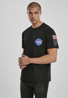 NASA Men&#039;s T -shirt Insignia logo flag, black