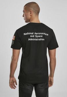 NASA Men&#039;s T -shirt Insignia logo flag, black