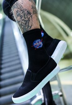 Nasa men&#039;s socks, black