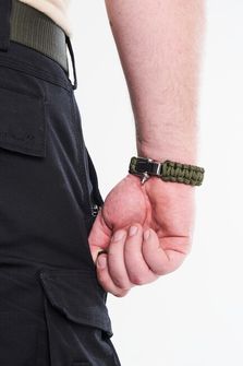 WARAGOD BASIN Bracelet with adjustable metal buckle, green