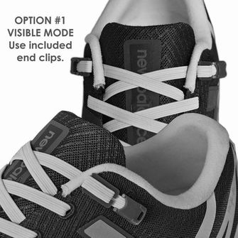 Xpand elastic laces in shoes, steel