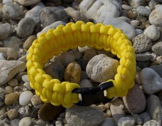 SVK paracord bracelet, plastic buckle, yellow