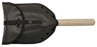MFH field folding shovel with wooden handle, 61cm