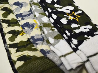 Socks, camouflage, five pairs