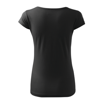 DRAGOWA Women&#039;s short T -shirt Czech lion, black 150g/m2