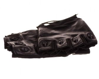 Protective gloves of leather mitts Ouk, black