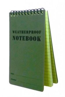 WARAGOD Waterproof notebook, green, 12 x 7.8cm