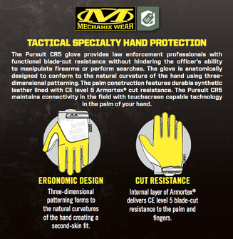 Mechanix D-5 gloves covert against cuts black
