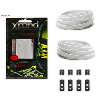 Xpand elastic laces in shoes, white