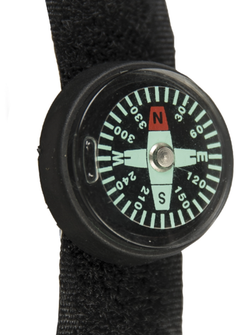 Mil-tec mini compass on hand, black