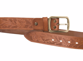 Mil-tec western belt leather, brown