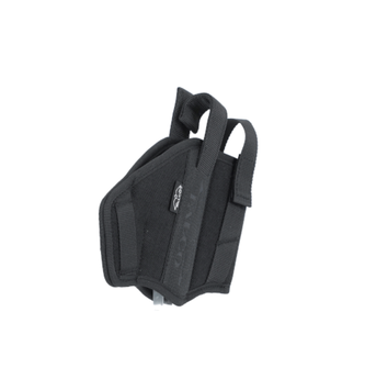Falco belt case on gun with Glock 17, black right