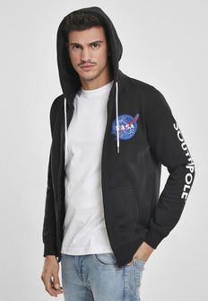 NASA Southpole Men&#039;s zipper sweatshirt with hood, black