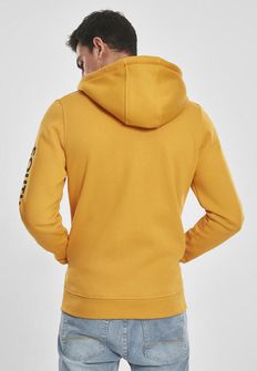 NASA Southpole Men&#039;s zipper sweatshirt with hood, dark yellow