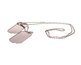 MFH-Dog Tags matt stainless steel with chain