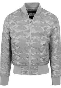 Urban Classics camouflage bomber jacket, stone