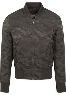Urban Classics camouflage bomber jacket, Dark Olive