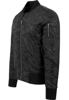 Urban Classics camouflage bomber jacket, black