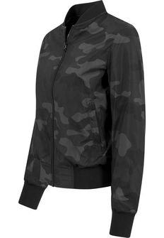 Urban Classics Women&#039;s Light Bomber camouflage jacket, Darkcamo