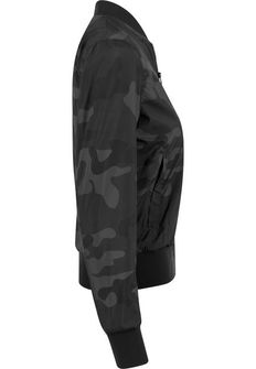 Urban Classics Women&#039;s Light Bomber camouflage jacket, Darkcamo