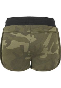 Urban Classics women&#039;s camouflage shorts, Olive Camo