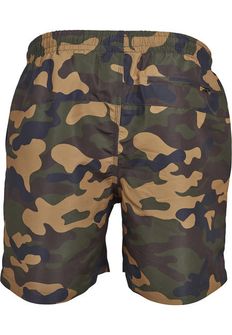 Urban Classics Men&#039;s camouflage swimsuit, Wood Camo