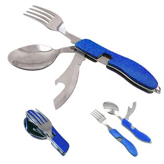 Camp folding cutlery 4v1, red