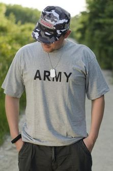 MFH T-shirt with the inscription army gray, 160g/m2
