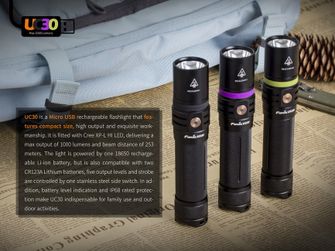 Fenix ​​LED charging flashlight UC30 XP-L, 1000 lumen
