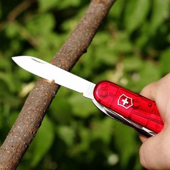 Victorinox pocket knife transparent 91 mm Huntsman red