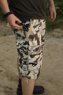 Vintage short pants loshan with belt white camouflage
