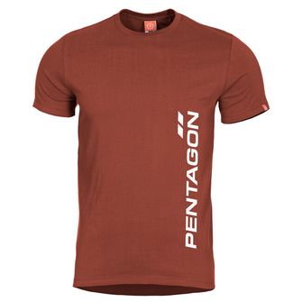 Pentagon, Ageron Vertical T -Shirt, Maroon Red