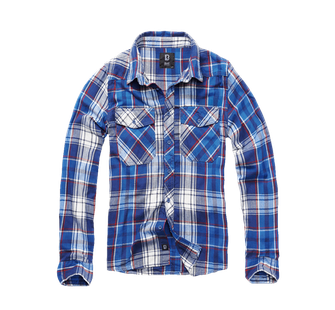 Brandit Check long sleeve shirt, navy blue