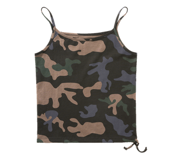 Brandit women's tank top with thin straps, darkcamo