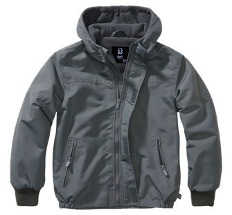 Brandit children's Frontzip Windbreaker jacket, anthracite
