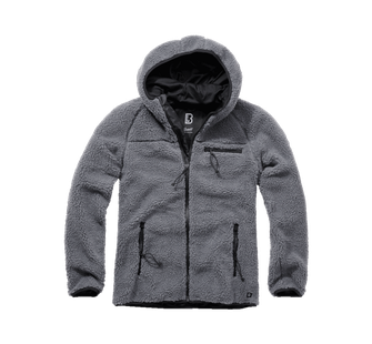 Brandit fleece hooded jacket Teddyfleece Worker, anthracite