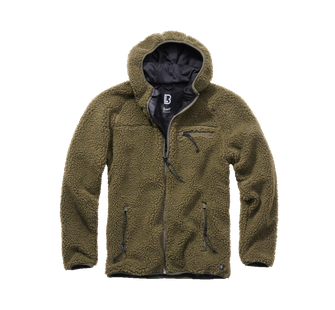 Brandit fleece hooded jacket Teddyfleece Worker, olive
