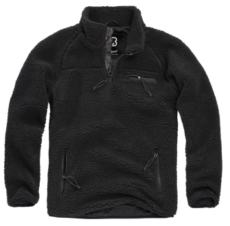 Brandit fleece jacket Teddyfleece Troyer, black