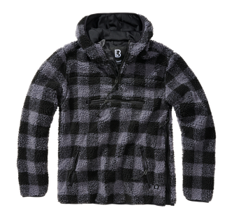 Brandit fleece pullover Teddyfleece Worker, black/grey