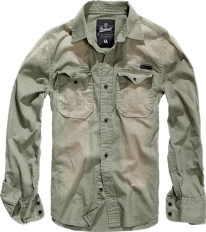 Brandit hardee shirt with long sleeves, olive